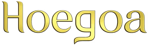 Gold 'Hoegoa' text on a black background